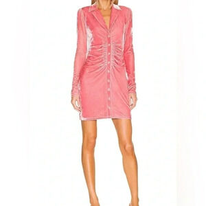 NWT- Mink Pink Long Sleeve Velvety Pink Dress- Size M